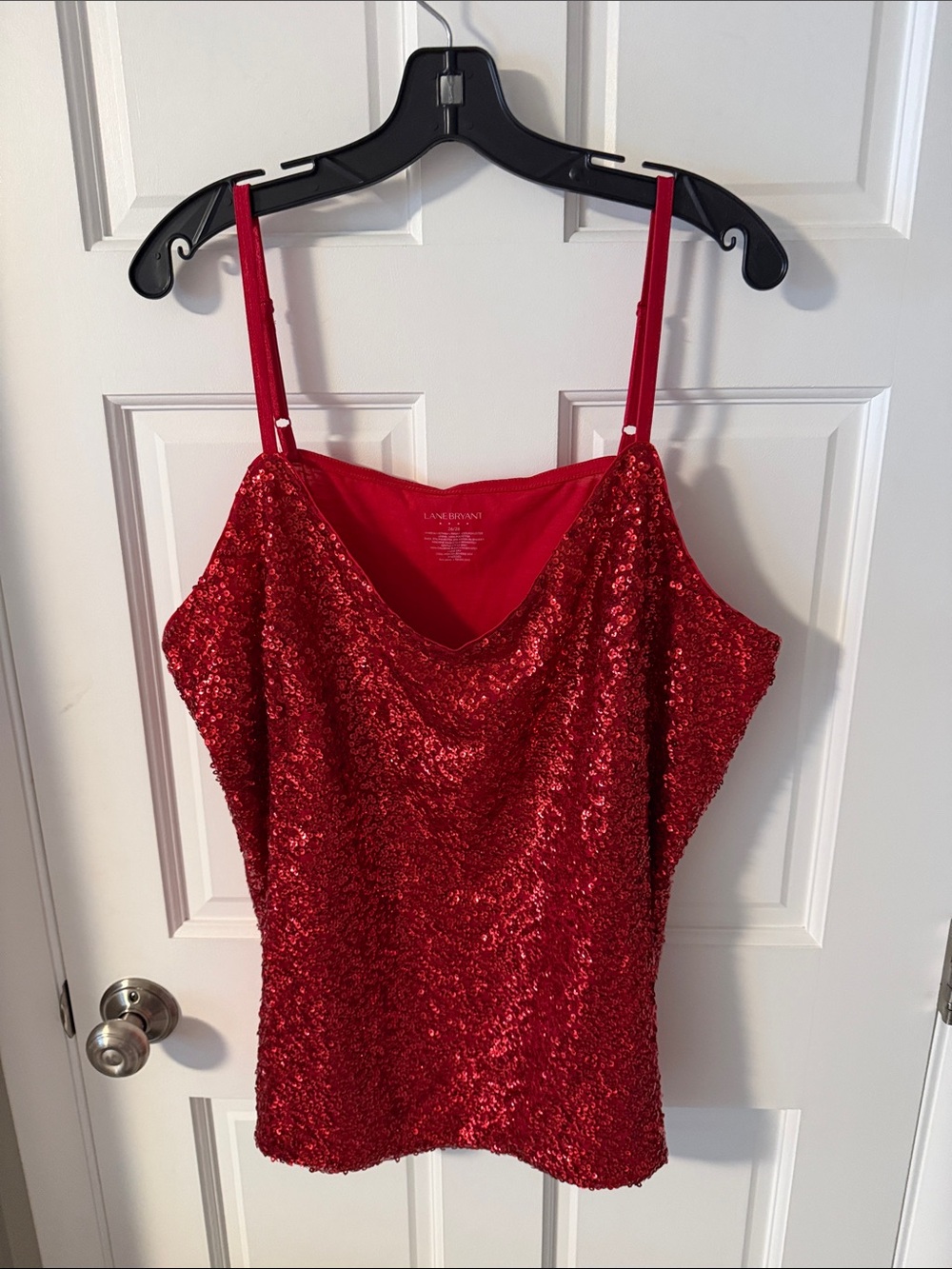 Lane Bryant Red Sequin Cami Tank Top
Plus Size Festive Christmas 26/28